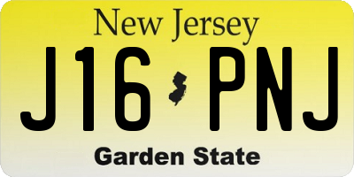 NJ license plate J16PNJ