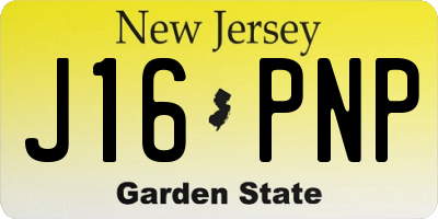 NJ license plate J16PNP