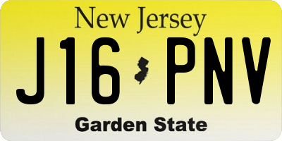 NJ license plate J16PNV