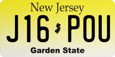 NJ license plate J16POU