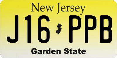 NJ license plate J16PPB