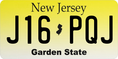NJ license plate J16PQJ