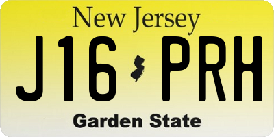 NJ license plate J16PRH