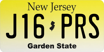 NJ license plate J16PRS