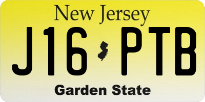 NJ license plate J16PTB