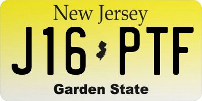 NJ license plate J16PTF