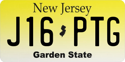 NJ license plate J16PTG