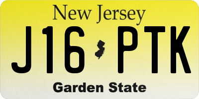 NJ license plate J16PTK