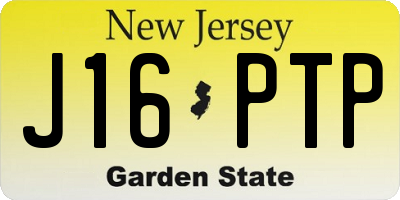 NJ license plate J16PTP
