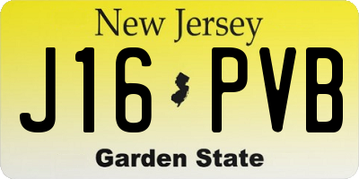 NJ license plate J16PVB