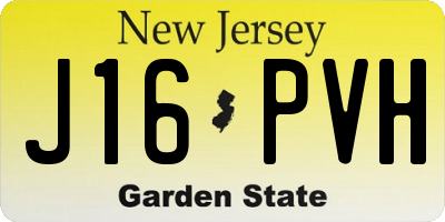 NJ license plate J16PVH