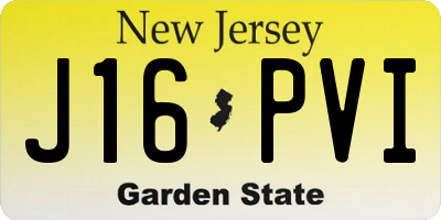 NJ license plate J16PVI