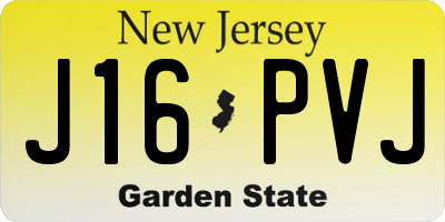 NJ license plate J16PVJ