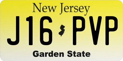 NJ license plate J16PVP