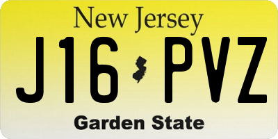 NJ license plate J16PVZ