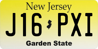 NJ license plate J16PXI