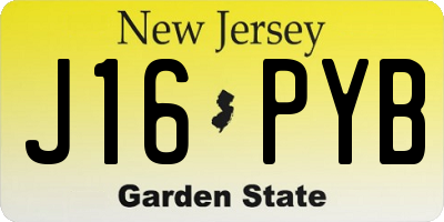 NJ license plate J16PYB