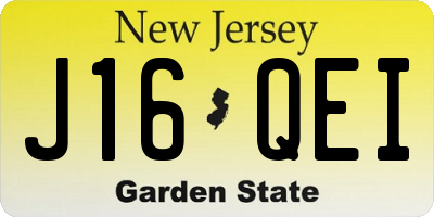 NJ license plate J16QEI