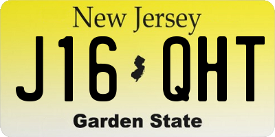 NJ license plate J16QHT