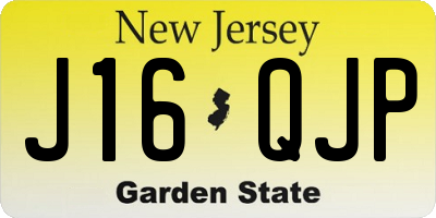 NJ license plate J16QJP