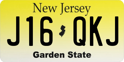 NJ license plate J16QKJ