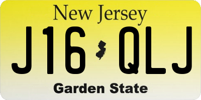 NJ license plate J16QLJ