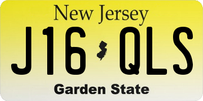 NJ license plate J16QLS