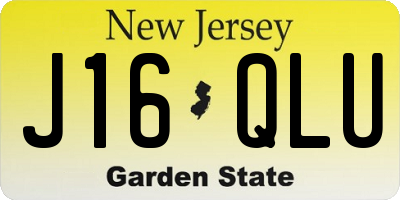 NJ license plate J16QLU