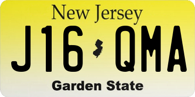 NJ license plate J16QMA