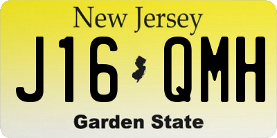 NJ license plate J16QMH