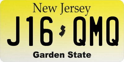 NJ license plate J16QMQ