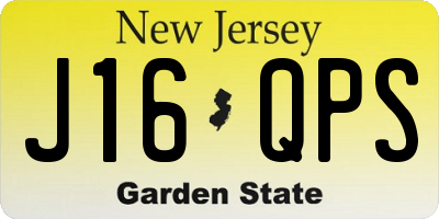 NJ license plate J16QPS