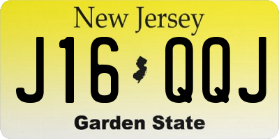 NJ license plate J16QQJ