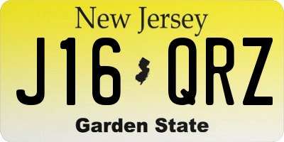 NJ license plate J16QRZ