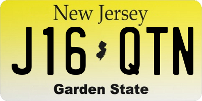 NJ license plate J16QTN