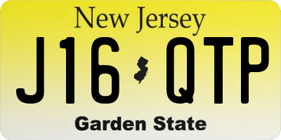 NJ license plate J16QTP