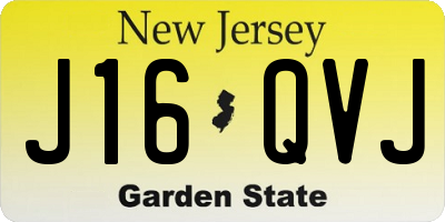 NJ license plate J16QVJ