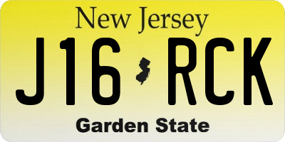 NJ license plate J16RCK