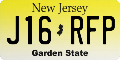 NJ license plate J16RFP