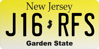 NJ license plate J16RFS