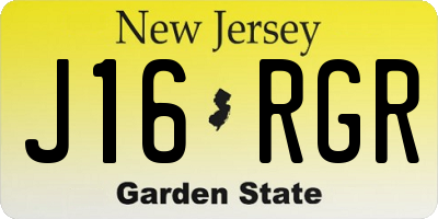 NJ license plate J16RGR