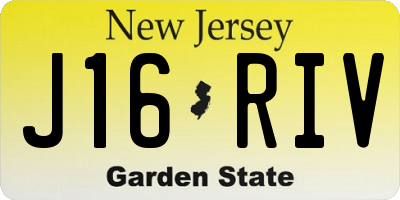 NJ license plate J16RIV