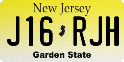 NJ license plate J16RJH