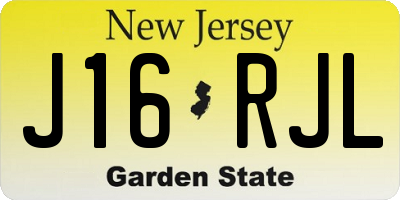 NJ license plate J16RJL
