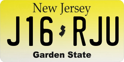 NJ license plate J16RJU