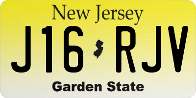 NJ license plate J16RJV