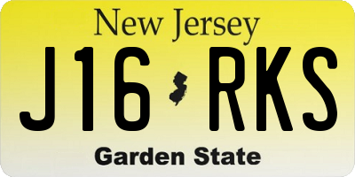 NJ license plate J16RKS