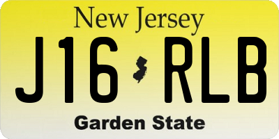 NJ license plate J16RLB