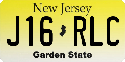 NJ license plate J16RLC