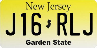 NJ license plate J16RLJ